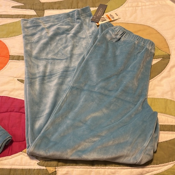 Charter Club Blue Velour Lounge Set - Picture 2 of 8